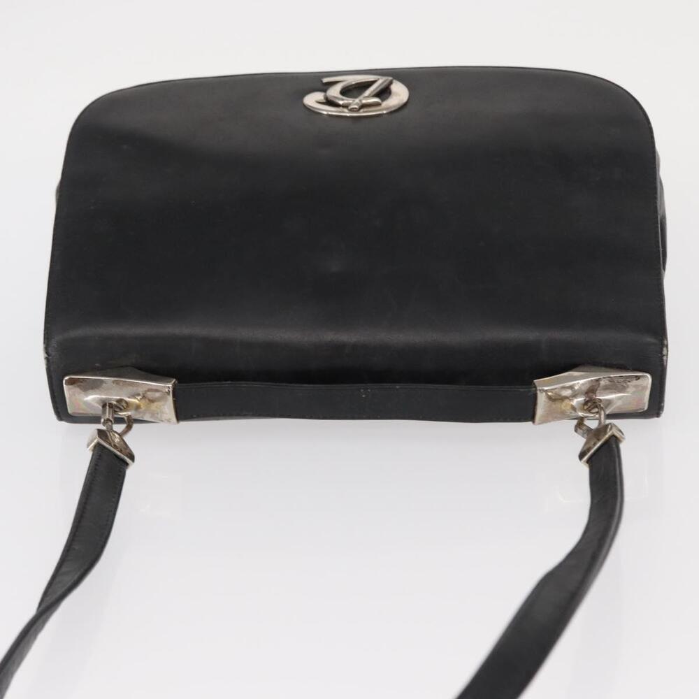 Christian Dior Hand Bag Calf Skin 2way Black Silver Auth 160958 - Picture 6 of 16